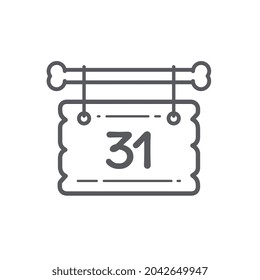 Calendar Line icon for business website,apps, and many more