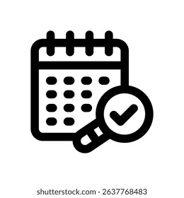calendar line icon. Clean and minimalist vector icon for websites, mobile apps, presentations, and logos. Fully scalable and customizable for any project.