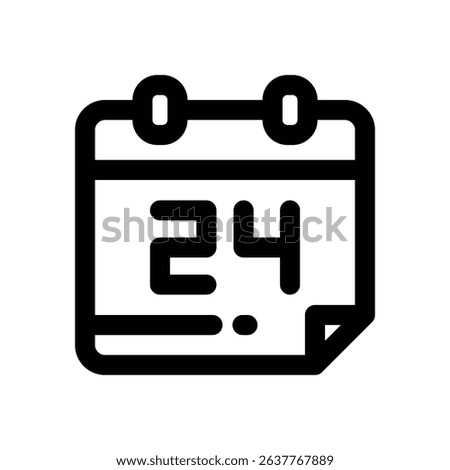 calendar line icon. Clean and minimalist vector icon for websites, mobile apps, presentations, and logos. Fully scalable and customizable for any project.