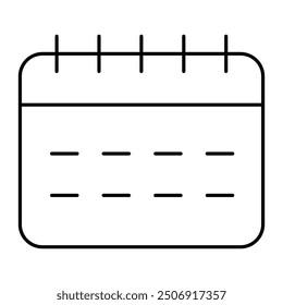 Calendar Line Icon. Contact Icon Editable Stroke Vector Illustration