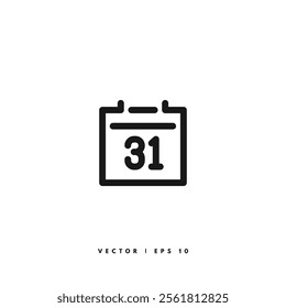 Calendar Line Icon. Editable Stroke