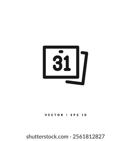 Calendar Line Icon. Editable Stroke