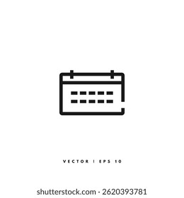 Calendar Line Icon. Editable Stroke