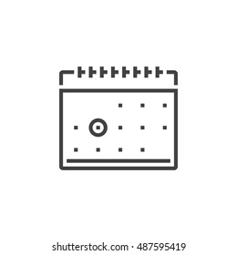 Calendar line icon, event outline vector logo illustration, linear pictogram isolated on white
