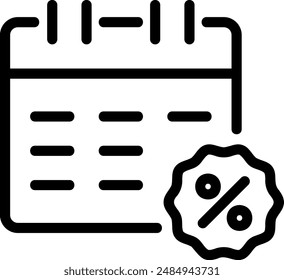 Illustration des Kalenderzeilensymbols Vektorgrafik