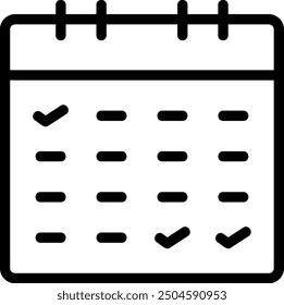calendar line icon illustration vector