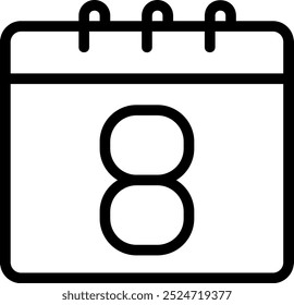 calendar line icon illustration vector