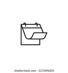 Calendar line icon. linear style sign for mobile concept and web design. Outline vector icon. Symbol, logo illustration. Vector graphic
