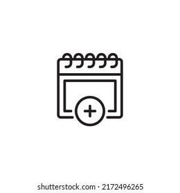 Calendar line icon. linear style sign for mobile concept and web design. Outline vector icon. Symbol, logo illustration. Vector graphic