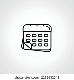 Calendar line icon. Calendar outline icon
