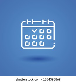 Calendar line icon, outline vector illustration.