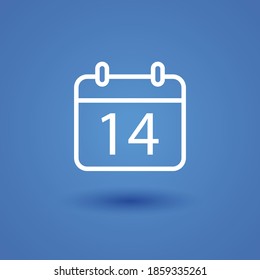 icono de línea de calendario, ilustración de vector de esquema.