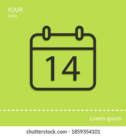 calendar line icon, outline vector illustration.