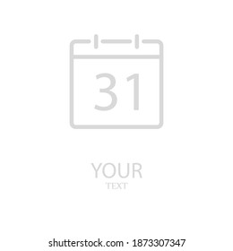 icono de línea de calendario, ilustración de vector de esquema.