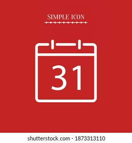 calendar line icon, outline vector illustration.