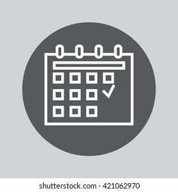 calendar line icon, outline vector logo illustration, linear pictogram isolated on white