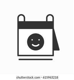 Calendar line icon. Reminder, party time, date. Party celebration birthday holidays event carnival festive. Thin linear party basic element icon. Vector simple design.