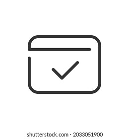 Calendar line icon, sign or symbol. Premium pictogram in trendy outline style. Calendar pixel perfect vector icon isolated on a white background. 