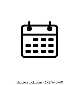 Calendar Line Icon. Simple Outline Style. Schedule, Date, Day, Plan, Symbol Concept. Vector Illustration Isolated On White Background. EPS 10.