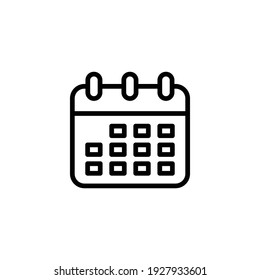 Calendar line icon. Simple outline style. Schedule, date, day, plan, symbol concept. Vector illustration isolated on white background. EPS 10.