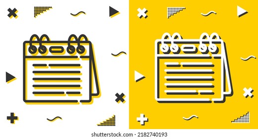 calendar line icon. Simple outline style.calendar linear sign. Vector illustration isolated on white background. Editable stroke EPS 10