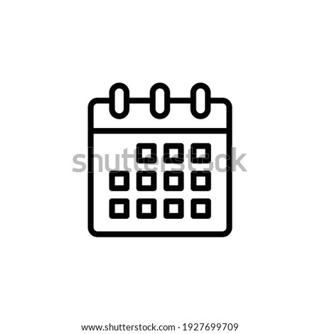 Calendar line icon. Simple outline style. Schedule, date, day, plan, symbol concept. Vector illustration isolated on white background. EPS 10.