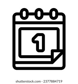 Calendar Line Icon - Single Icon, Vector