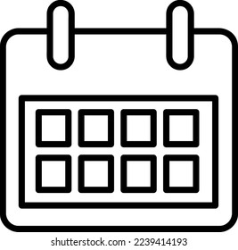 calendar line icon vector. Calender symbol. symbol for web site Computer and mobile vector..eps
