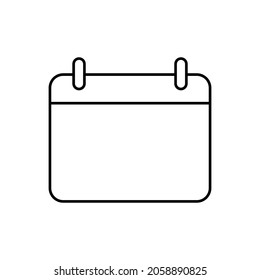 calendar line icon vector design, editable stroke line icon