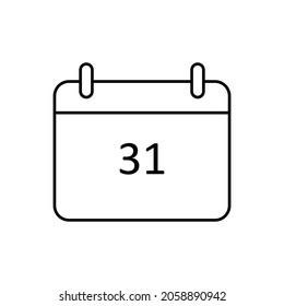 calendar line icon vector design, editable stroke line icon