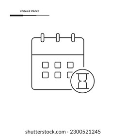Calendar Line Icon Vector Design.