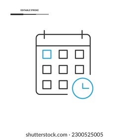 Calendar Line Icon Vector Design.