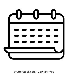 Calendar line icon vector design logo and ilustration