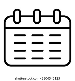 Logo e ilustración de diseño vectorial de línea de calendario
