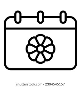 Calendar line icon vector design logo and ilustration
