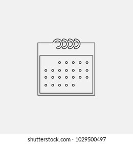calendar line icon vector illustration. date icon vector