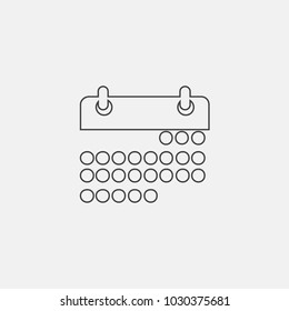calendar line icon vector illustration. event line icon vector.
