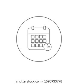 Calendar line icon vector illustration. Calendar symbol
