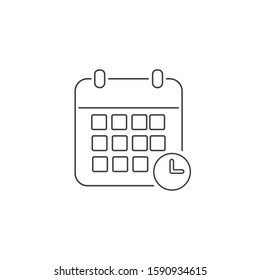 Calendar line icon vector illustration. Calendar symbol