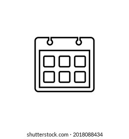 Ilustración vectorial de la línea de calendario