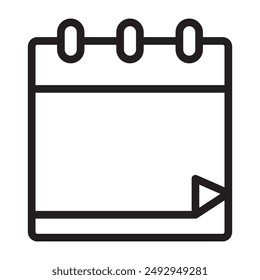 Calendar line icon. vector illustration.