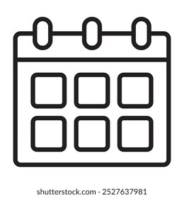calendar line icon. vector illustration.