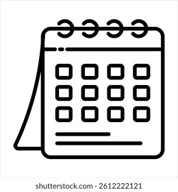 Calendar Line Icon Vector Illustration