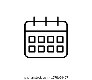 Calendar line icon. Vector symbol in trendy flat style on white background. Calendar sing for design.
