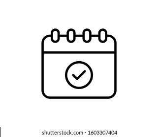 Calendar line icon. Vector symbol in trendy flat style on white background. Calendar sing for design.