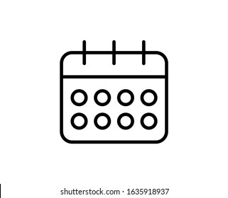 Calendar line icon. Vector symbol in trendy flat style on white background. Calendar sing for design.