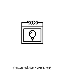 Calendar Line Icon, Vector Template
