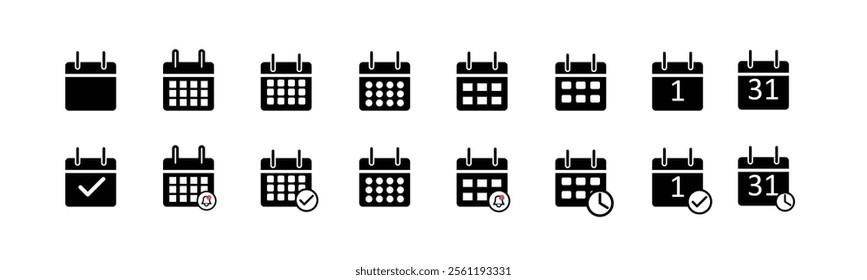  Calendar line icon vector for web and mobile app. Calendar sign and symbol. Schedule icon symbol.