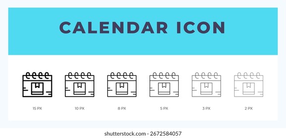 Calendar line icon. For web. And mobile app. Vector illustration.