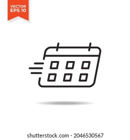 calendar line icons, high quality icons suitable for business and office graphic assets, web designs, applications, banners, etc. EPS 10 vector icon on a white background.